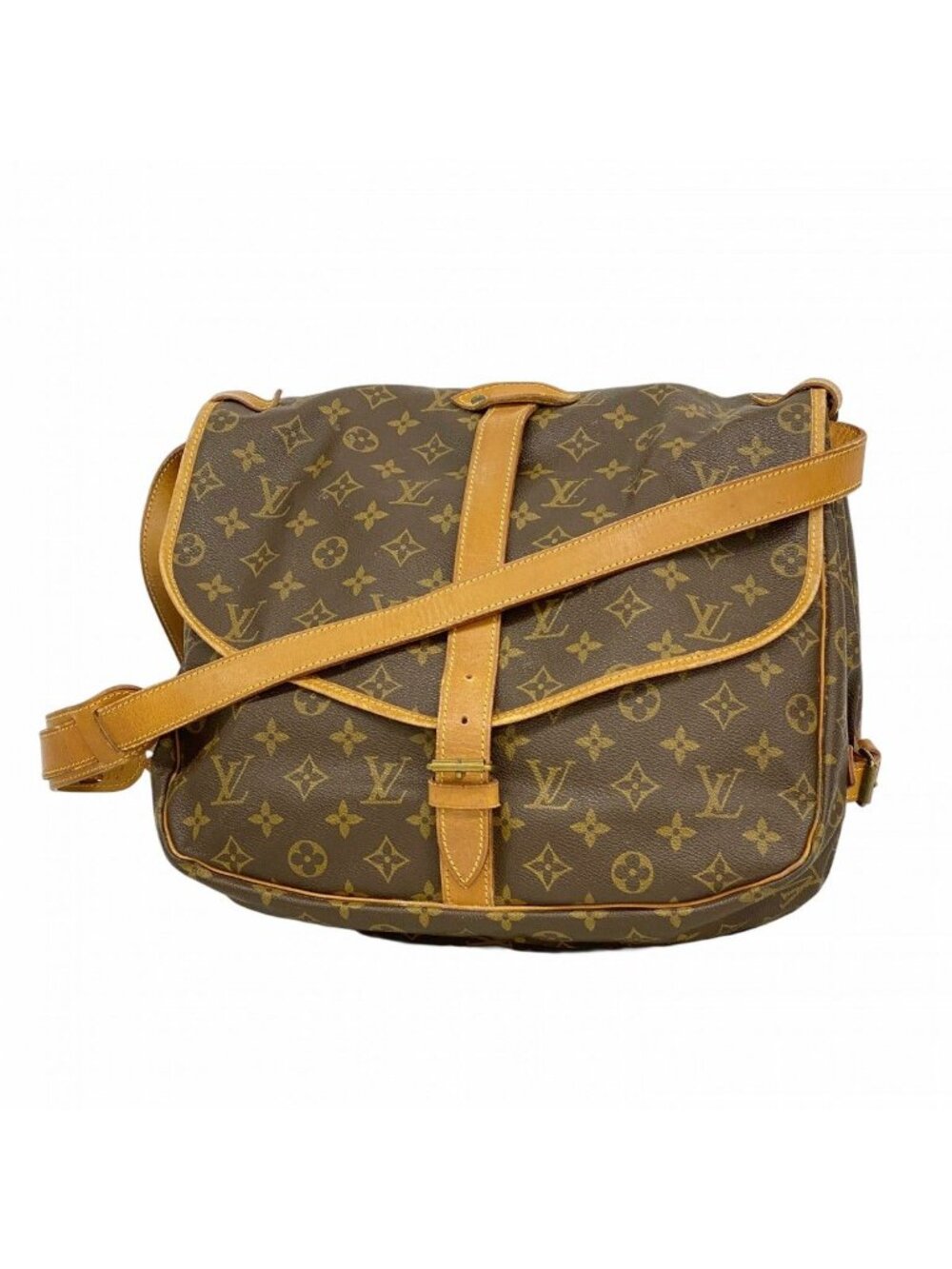 Louis Vuitton Shoulder Bag Monogram Saumur 35 Brown - Picture 1 of 10